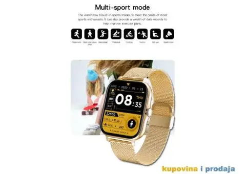 Ženski Bluetooth Smart Watch - Gold Narukvica - 10/15