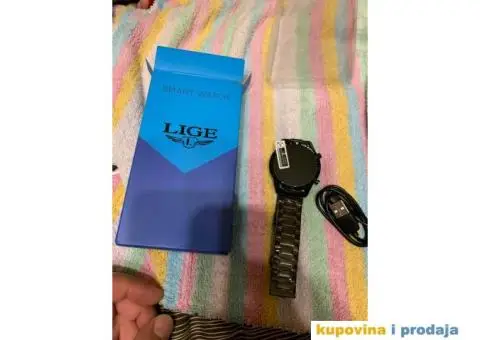 Lige Bluetooth Smart Watch - Crna Metalna Narukvica - 6/14