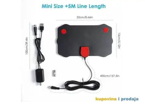 Sobne HDTV DVBT2 TV Antene - 12/15