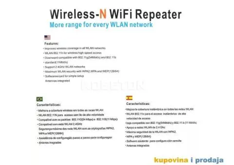 WIFI pojačivač signala WIFI repeater Wifi Ruter 300mps - 5/15