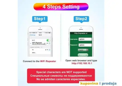 WIFI pojačivač signala WIFI repeater Wifi Ruter 300mps - 6/15
