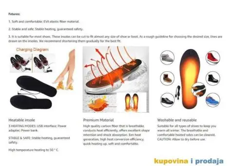 USB Električni ulošci za obucu za grijanje stopala - 3/15