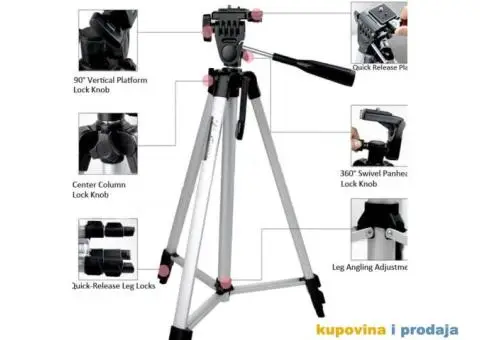 Tripod / Stativ 135 cm Torba i Držač za mobilni telefon - 14/15
