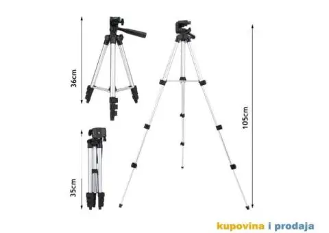 Stativ 105cm + Drzac za telefon + Torba - 7/15