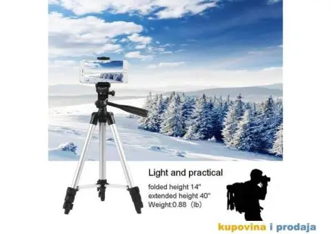 Stativ 105cm + Drzac za telefon + Torba - 12/15