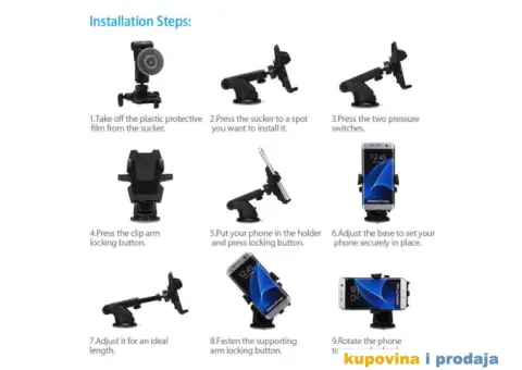 Držač za telefon za vozila 360 stepeni - 9/14