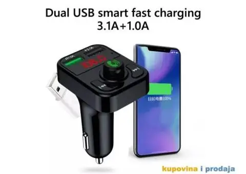 V2 Bluetooth Auto Car Kit USB punjač MP3 Handsfree FM - 6/15
