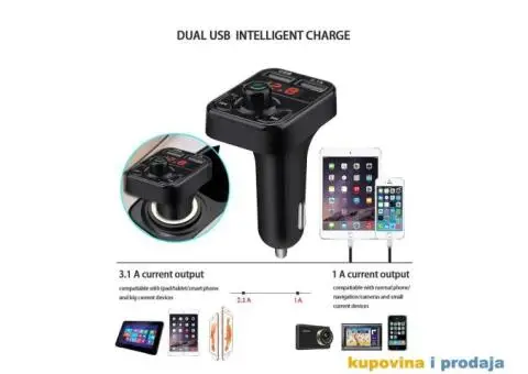 V2 Bluetooth Auto Car Kit USB punjač MP3 Handsfree FM - 9/15