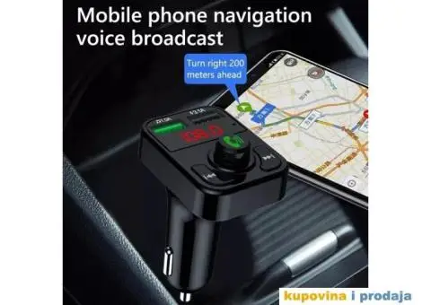 V2 Bluetooth Auto Car Kit USB punjač MP3 Handsfree FM - 11/15