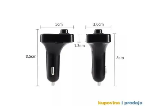 V2 Bluetooth Auto Car Kit USB punjač MP3 Handsfree FM - 12/15