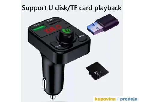 V2 Bluetooth Auto Car Kit USB punjač MP3 Handsfree FM - 14/15