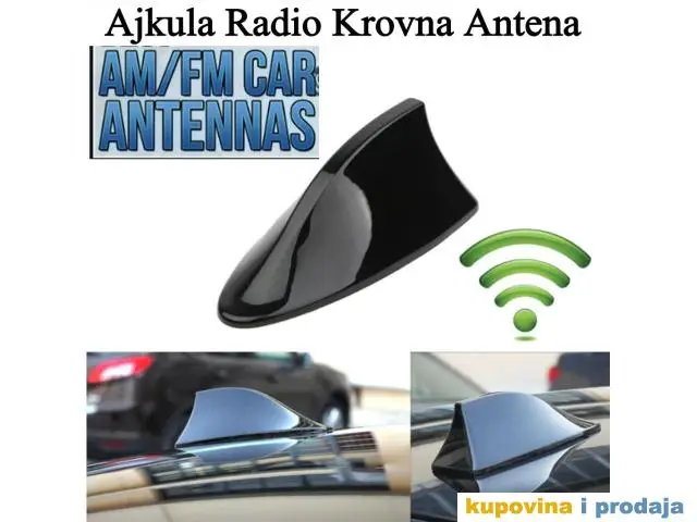 Ajkula Shark Krovna Auto Radio FM Antena - 1