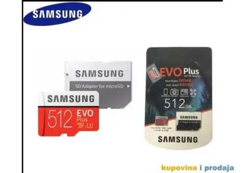 NOVO - Samsung Evo Plus 128Gb, 256GB, 512GB Micro SD Kartic - 6/15