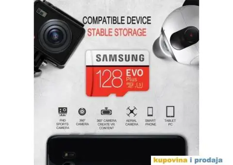 NOVO - Samsung Evo Plus 128Gb, 256GB, 512GB Micro SD Kartic - 9/15
