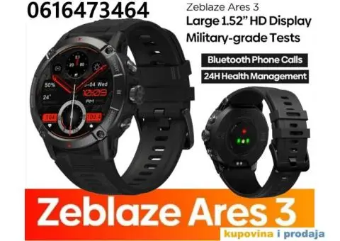 Novo- Zeblaze Ares 3 Bluetooth Smartwatch, Pozivi - 1/15