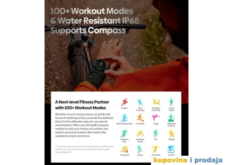 Novo- Zeblaze Ares 3 Bluetooth Smartwatch, Pozivi - 7/15