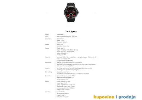 Novo- Zeblaze Ares 3 Bluetooth Smartwatch, Pozivi - 12/15