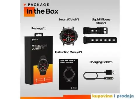 Novo- Zeblaze Ares 3 Bluetooth Smartwatch, Pozivi - 15/15