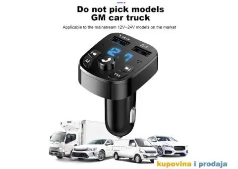 Bluetooth FM Transmiter, HandsFree, MP3, SD, 3.1A Brzi Punjac - 5/13