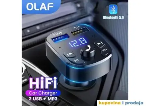 Bluetooth FM Transmiter, HandsFree, MP3, SD, 3.1A Brzi Punjac - 6/13