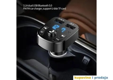 Bluetooth FM Transmiter, HandsFree, MP3, SD, 3.1A Brzi Punjac - 12/13