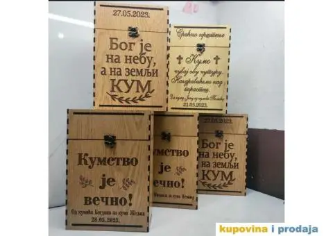 Poklon za kuma kutija sa čuturom graviranje - 2/5