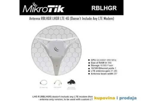 4g LTE mikrotik antena . 5.8Ghz