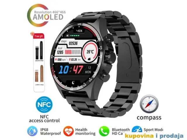 SK27 Smartwatch – Bluetoth,NFC,Kompas,AI Voice - 1