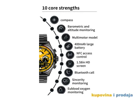 SK27 Smartwatch – Bluetoth,NFC,Kompas,AI Voice - 10/15