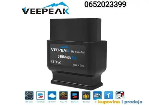 Veepeak OBDCheck BLE OBD2 Bluetooth 4.0 za iOS i Android - 1/15