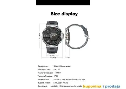 V69 Bluetooth Smart Watch - Bluetooth Pozivi - 15/15