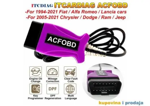 ITCARDIAG ACFOBD OBD2 Fiat/Alfa/Lancia/Chrysler/Dodge/Jeep - 1/15