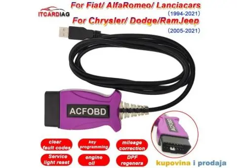 ITCARDIAG ACFOBD OBD2 Fiat/Alfa/Lancia/Chrysler/Dodge/Jeep - 2/15