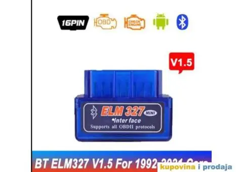 Mini Bluetooth ELM327 V1.5 Auto OBD2 Auto Dijagnostika - 1/14