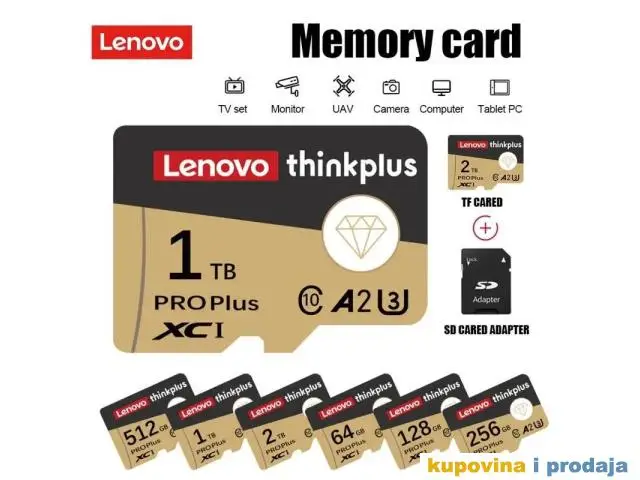 128 GB Lenovo ThinkPlus SD Memorijska kartica klase 10 - 1