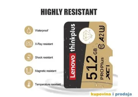 128 GB Lenovo ThinkPlus SD Memorijska kartica klase 10 - 6/15