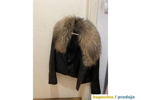 Kožna jakna sa prirodnim krznom - 2/3