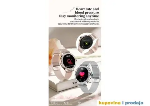 Rosegold Smart Watch za Dame Bluetooth poziv - 2/15