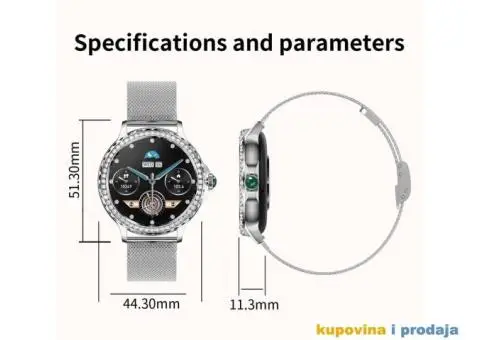 Rosegold Smart Watch za Dame Bluetooth poziv - 14/15