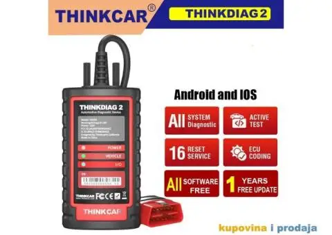 THINKCAR Thinkdiag 2 Bluetooth CAN FD OBD2 Auto Dijagnostika - 1/15