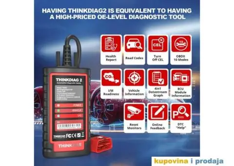 THINKCAR Thinkdiag 2 Bluetooth CAN FD OBD2 Auto Dijagnostika - 3/15