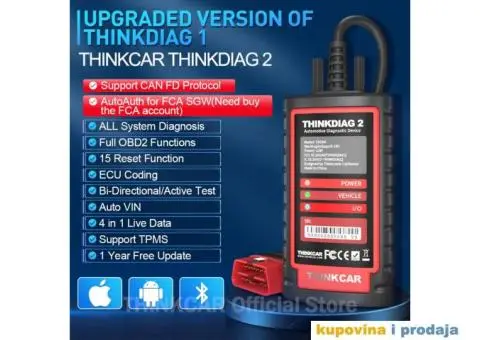 THINKCAR Thinkdiag 2 Bluetooth CAN FD OBD2 Auto Dijagnostika - 9/15
