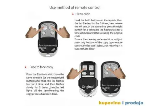 Univerzalni daljinski upravljač 433mhz za Rampe, rolo vrata - 4/15