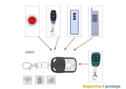Univerzalni daljinski upravljač 433mhz za Rampe, rolo vrata - 6/15