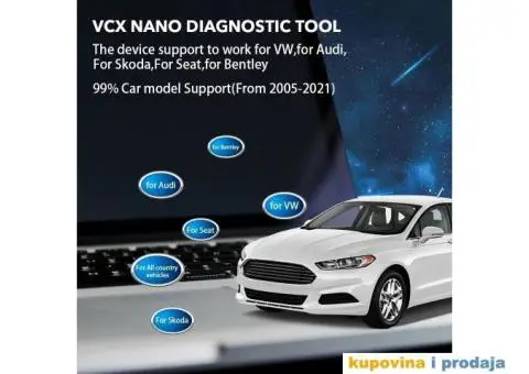 VXDIAG VCX NANO NX100 WiFi- VW/Audi/Škoda/Seat/Bentley - 5/15