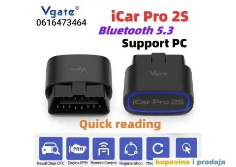 Vgate iCar Pro 2S OBD2 Bluetooth 5.3, IOS Android, PC - 1/15