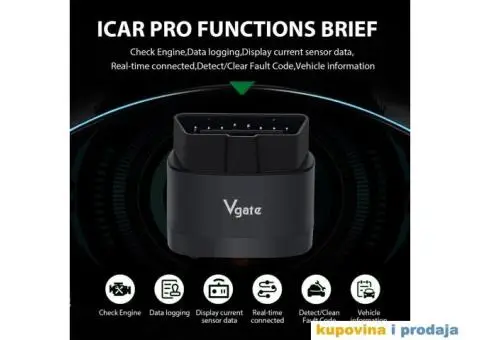 Vgate iCar Pro 2S OBD2 Bluetooth 5.3, IOS Android, PC - 3/15