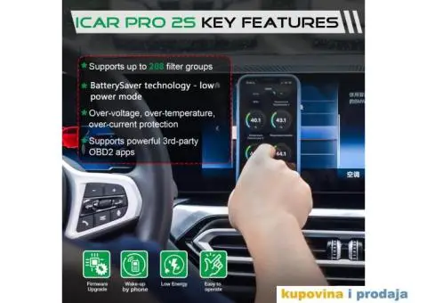Vgate iCar Pro 2S OBD2 Bluetooth 5.3, IOS Android, PC - 7/15
