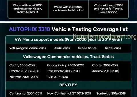 AUTOPHIX 3310 OBD2 Bluetooth VW / Audi / Skoda / SEAT - 11/13