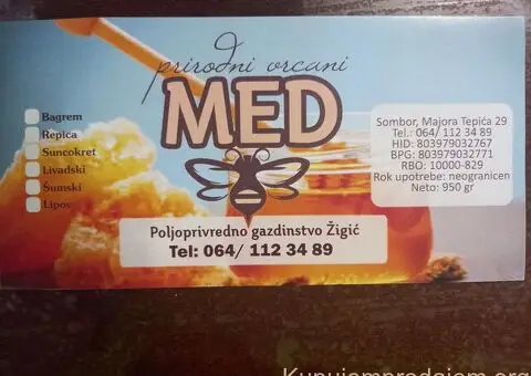 Med od Bagrema, Lipe, Livadski i med od Uljane Repice - 5/8